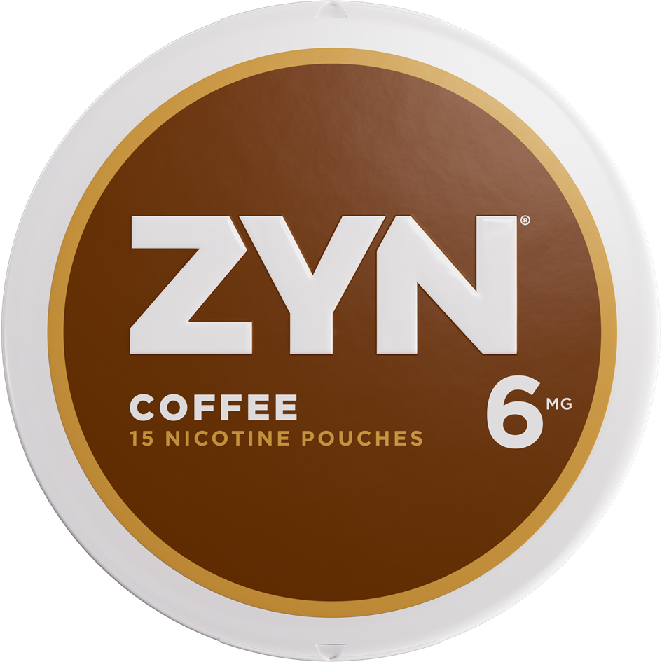 ZYN Coffee 6mg can with brown label