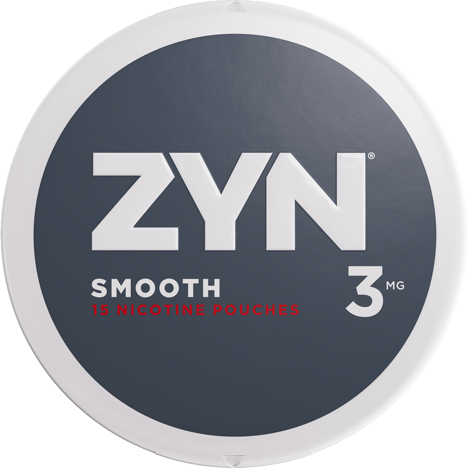 ZYN Smooth 3mg can with dark gray label.