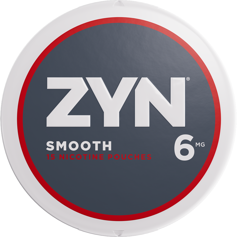 ZYN Smooth 6mg can with dark gray label.
